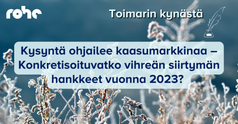 Rohe Solutions, Toimarin kynästä -artikkeli