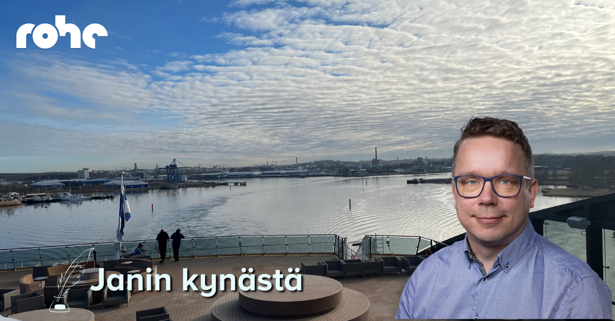 Rohen teknologiapäällikkö Jani Hautaluoma-kestävämpi logistiikka- satamien sekä valtameriliikenteen vihreä siirtymää